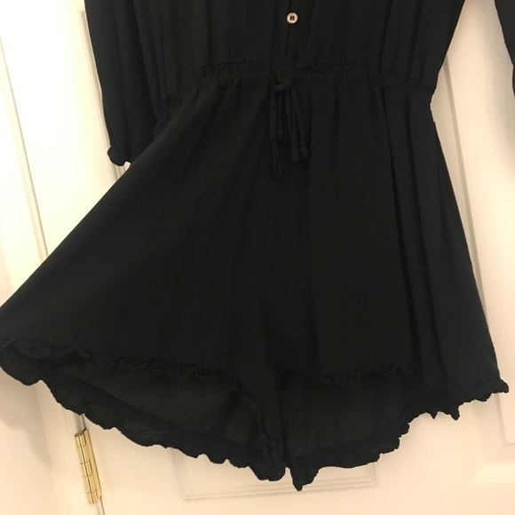 MOSSIMO Black 3/4 Sleeve Romper - Picture 4 of 6